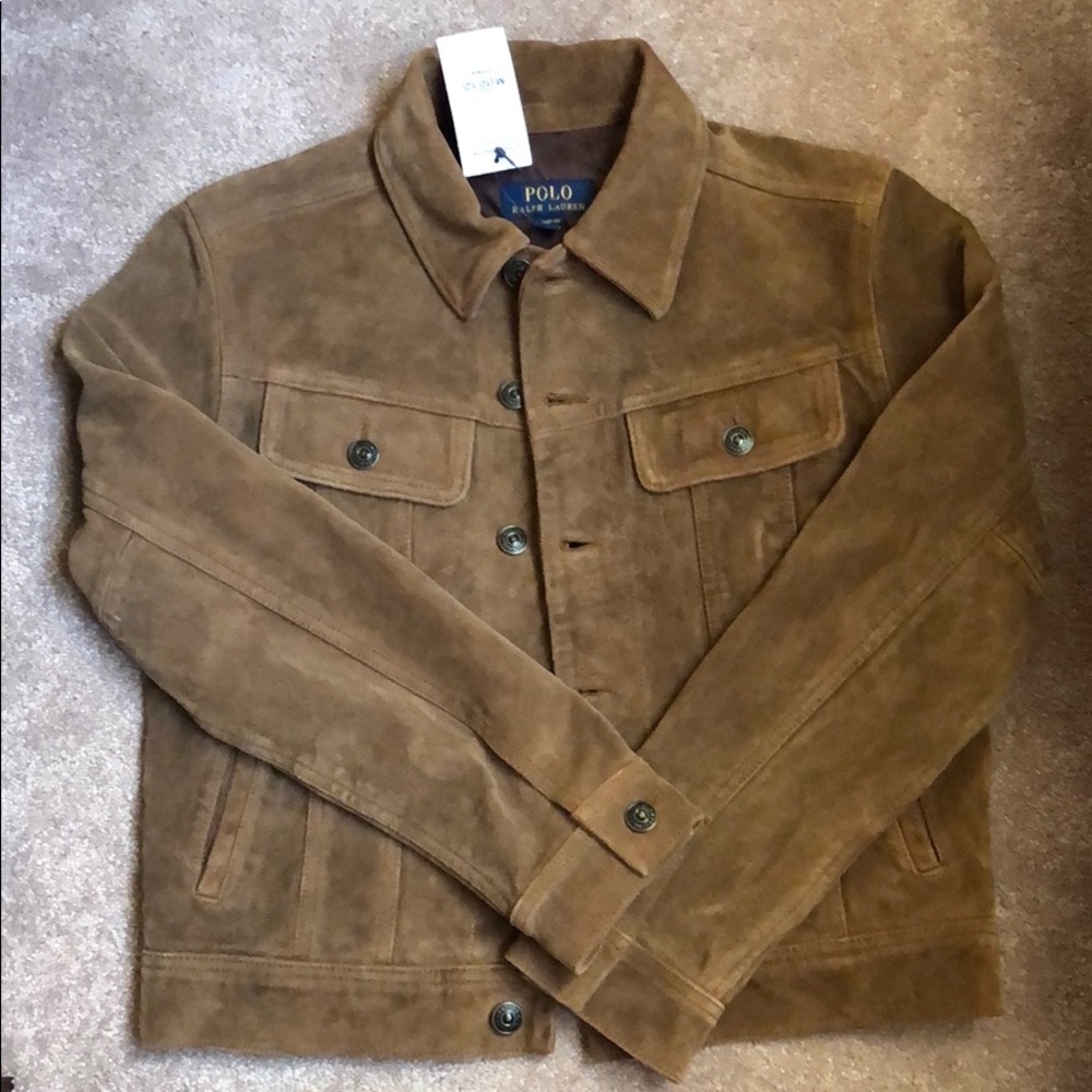 LIKE NEW RALPH LAUREN BROWN CROPPED JACKET - Picture 1 of 13